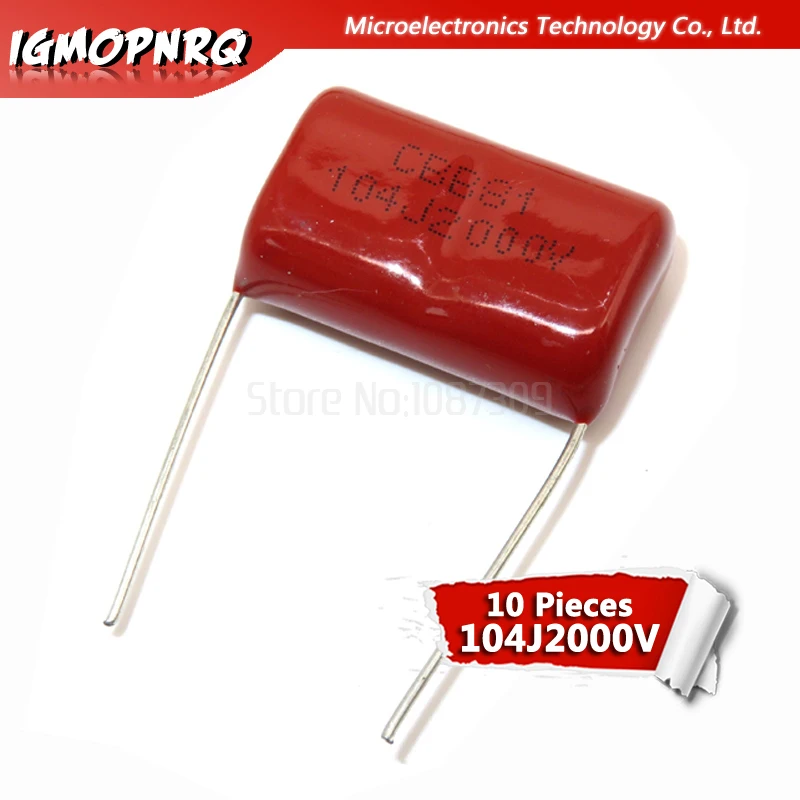 10 ADET 0.1uF 2000V 2KV CBB 104 100NF polipropilen film kapasitör pitch 25mm CBB81 2000V104J-P25