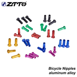 ZTTO Bicycle Nipples 14G 2.0 14mm 2.0mm High Strength Aluminum Alloy Spokes Black Red Blue Gold Green Purple Nipple