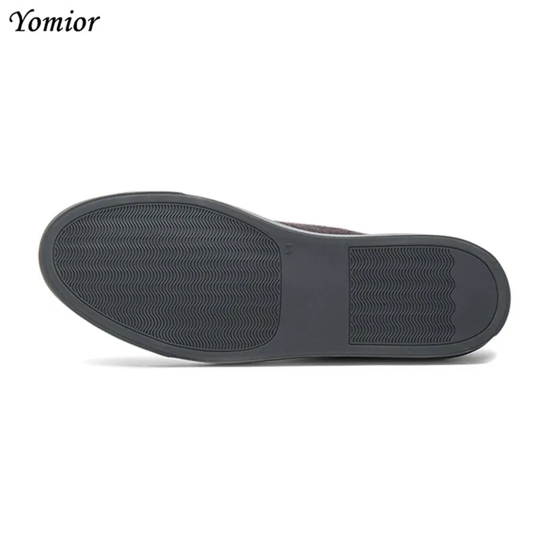 Yomior High Quality Men Casual Shoes Fashion Autumn Comfortable Shoes Genuine Leather Formal Flats White Loafers Sneakers