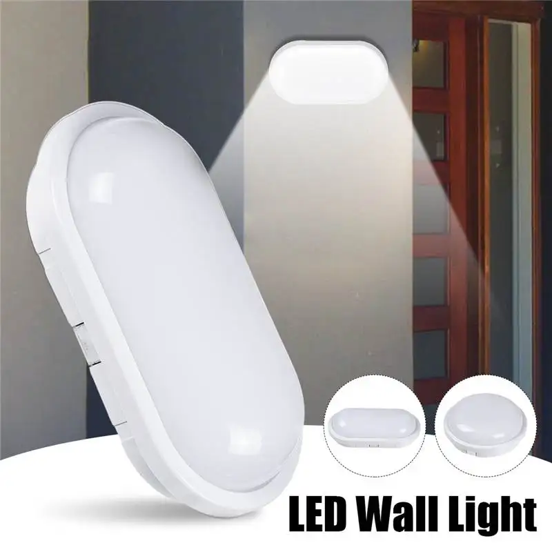 

Wall Lamp Moisture-Proof LED Bulkhead Lighting 85V-265V 16W 20W Waterproof Oval/Circular Shape Wall Light For Balcony Bathroom