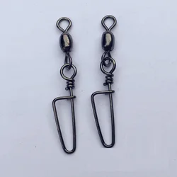 10pcs/lot Fishing Connector Pin swivel curved pin Fishing Swivel Connector Fishing Tackle Accessories with Snap Fishhook