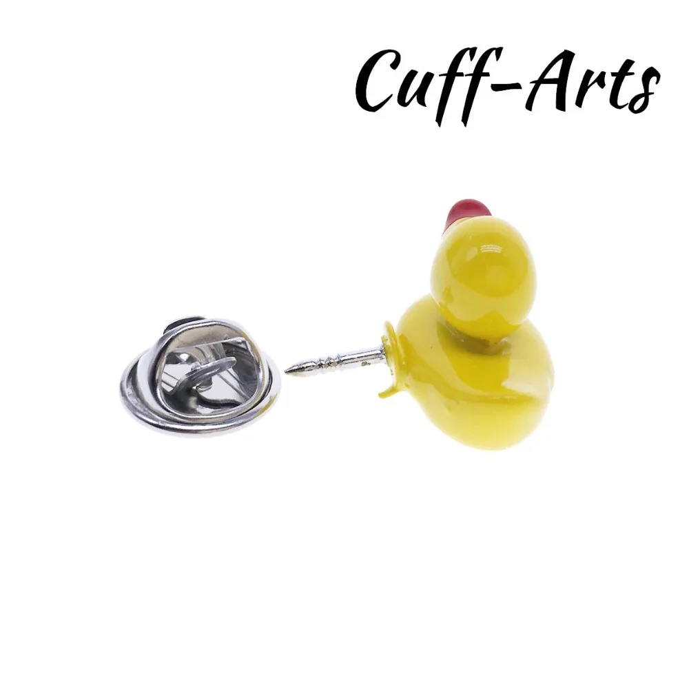 بروش طية صدر السترة دبوس للرجال دبابيس و دبابيس الأصفر بطة شارة دبوس مجوهرات بروشيه دبوس دي لا solapa بواسطة Cuffarts P10212 #2