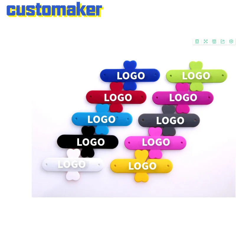 

300 pcs/lot CUSTOMIZED Creative Machine push and pull bracket back stick bracket silicone mobile phone push and pull bracket