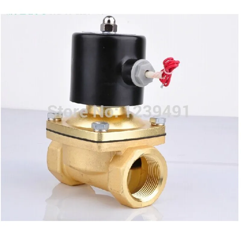 

2 way brass Electric Solenoid Valve 1/4" 3/8" 1/2" 3/4" 1" 1-1/4" AC220V DC12V 24V normally closed Solenoid valve