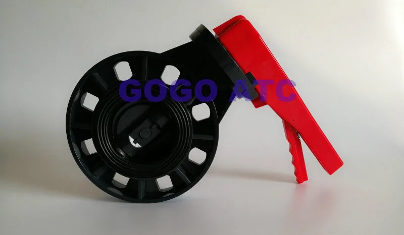 Detalhe 2 de Válvula solenoide UPVC Clip type butterfly valve DN 100 mm UPVC manual butterfly valve plastic butterfly valve pipeline butterfly valve Outras válvulas