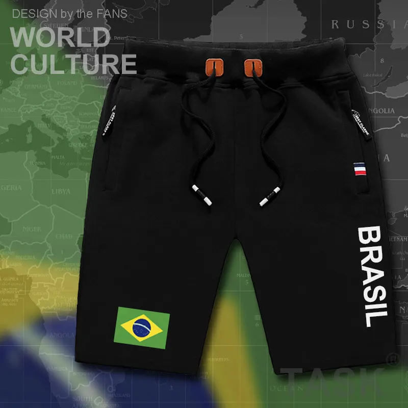 Brazil mens shorts beach new men's board shorts flag workout zipper pocket sweat bodybuilding 2017  brasil BRA Brazilian gyms