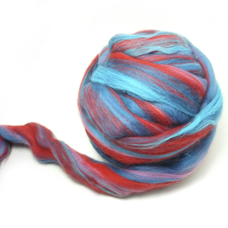 Extra Fine colour mixture Merino Wool Blended wool roving fiber 50G Perfect in Wet and needle Felting  Y06