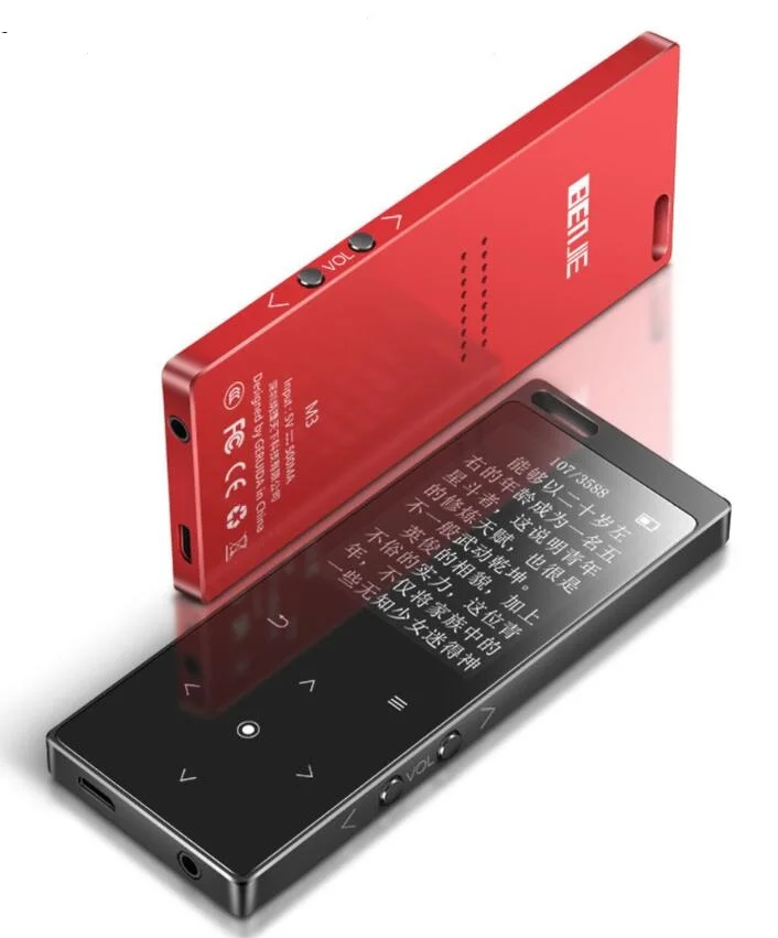 مشغل MP3 الجديد والأصلي من benji M3 مزود بتقنية البلوتوث 1.8 بوصة محمول موسيقى MP3 مدمجة في مكبر صوت راديو FM مسجل بكتاب إلكتروني يدعم بطاقة TF