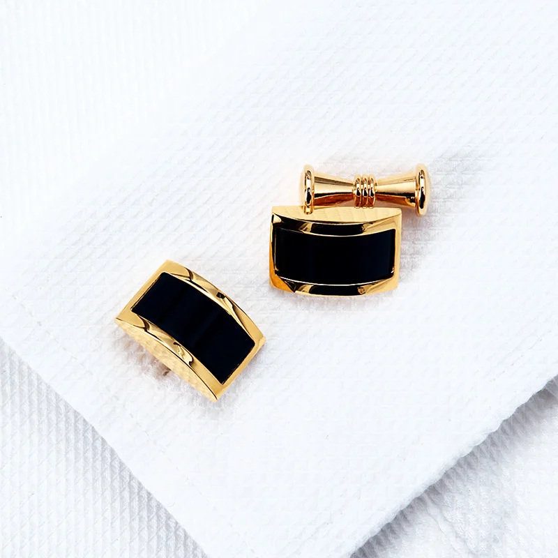 KFLK shirt cufflinks for mens Brand Gold-color Chain Fashion Cuff links Button High Quality Luxury Wedding Groom guests