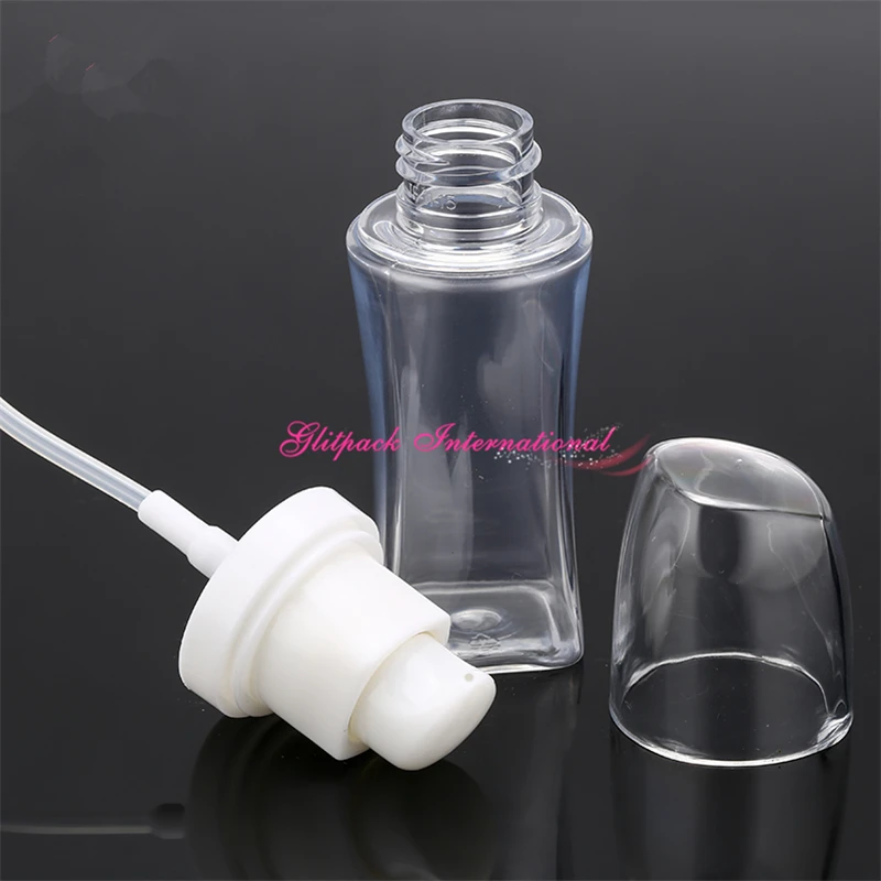 Trasparente di Trucco Fondotinta Liquido crema Bottiglia di lozione bottiglie vuote w/bianco dispenser pompa moda vita Sottile bottiglia di cosmetici