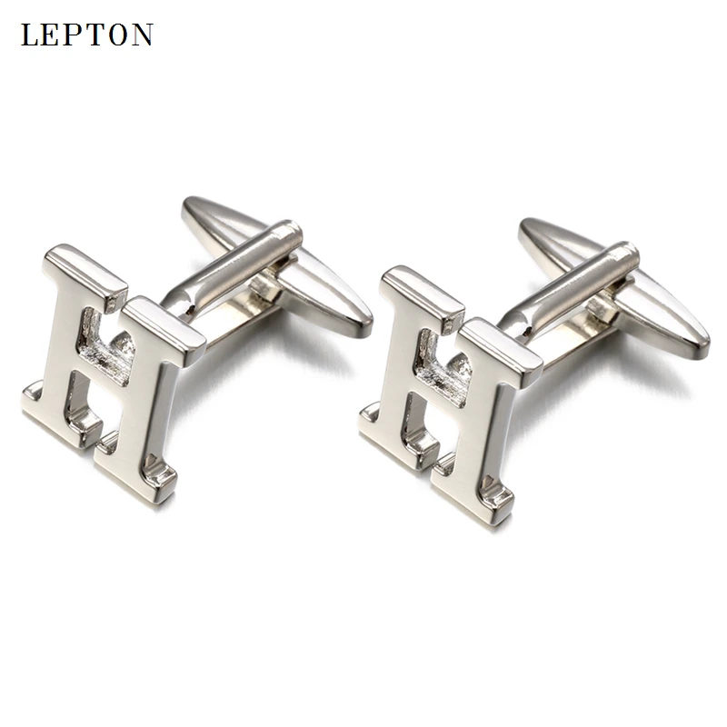 Hot Letter S F J K G Cufflinks For Mens Lepton Gold Silver Color Letters Of An Alphabet H Cuff links French Shirt Cuffs Cufflink