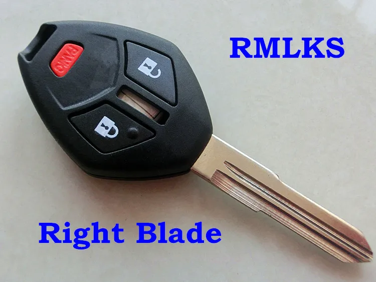 RMLKS 2+1 Button Remote Key Shell Case Fob fit for Mitsubishi Endeavor Galant Lancer Outlander MIT11R Blade