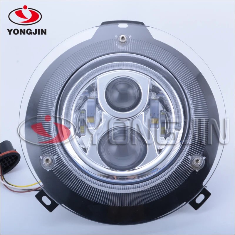 

7" inch 75w Round led projector headlight with half ring for M aercedes