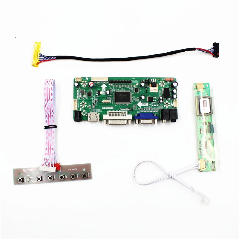 NT68676 LCD repair controller Board DIY kit DVI VGA HDMI-compatible for 15.4 inch QD15TL01 1280x800 LCD screen Free shipping diy