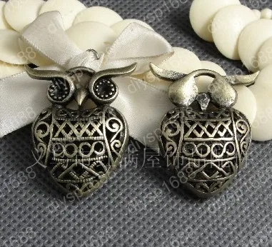 

Fashion Jewelry Findings Accessories charm pendant alloy bead Antique Bronze 37*31*14MM owl shape 10PCS JJA2017