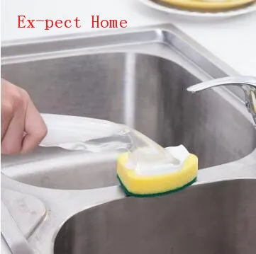 

Dish Washing Tool Cleaning Brush Soap Dispenser Handle Refillable Bowls Cleaning Sponge Brush For Kitchen Organizer Accessories