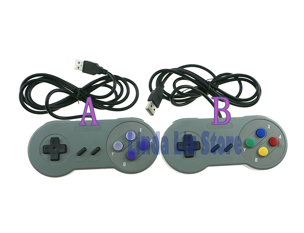 5 قطعة وحدة تحكم USB كلاسيكية عالية الجودة لوحدات تحكم الكمبيوتر Joypad عصا التحكم لاستبدال SNES Windows MAC