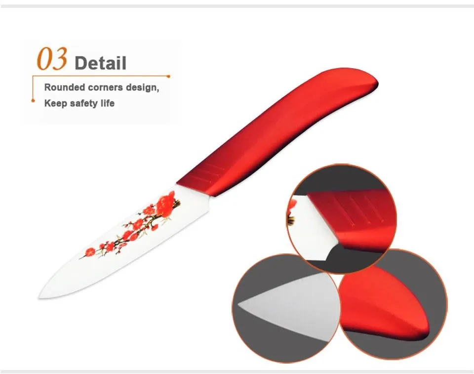 FINDKING brand Zirconia kitchen Ceramic fruit Knife Set Kit 3\