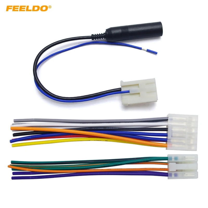 

FEELDO Car Audio Stereo Wiring Harness Plug With Antenna Adapter For Toyota/Scion Factory OEM Radio CD/DVD Stereo #3186