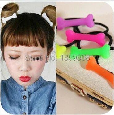 Free shipping!100pcs Neon bone Headband Elastic Hair Bands Ponytail Holder Hair Ties For Girls Accessories