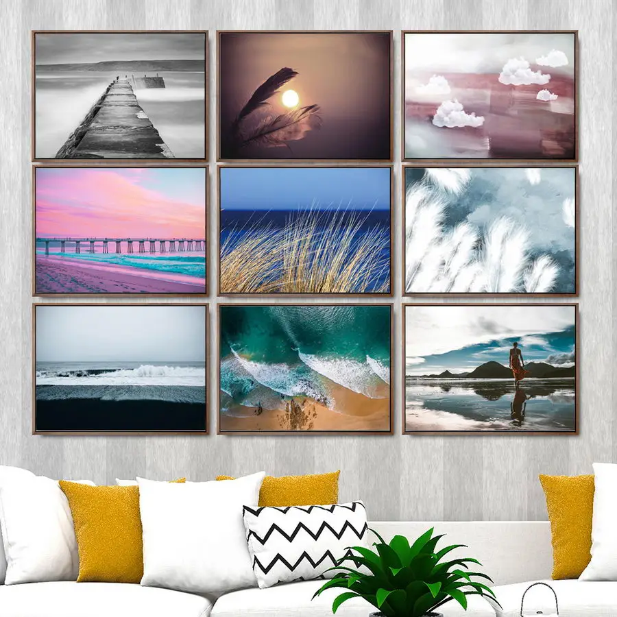 Home Decoracion Wall Art Poster Print Canvas Printings for Living-room Canvas Painting Landscape Sunset scenery