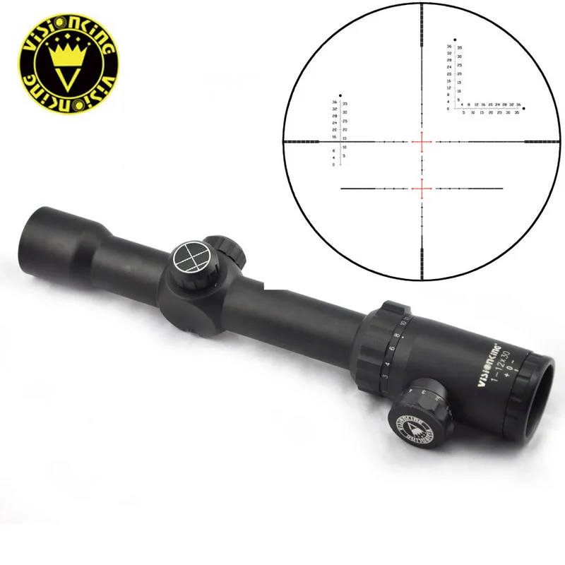 

Visionking 1-12x30 SFP Riflescopes Telescopic Sight Long Range Rifle scope Sniper Optical Sight Spyglass Hunting .30-06 .308