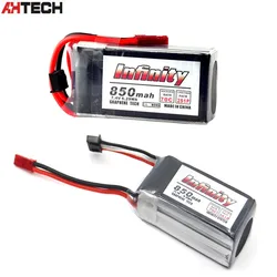 Nieskończoność 2S 3S 7.4V /11.1V 850mAh 70C grafen bateria LiPo złącze JST dla multikopter zdalnie sterowany Model