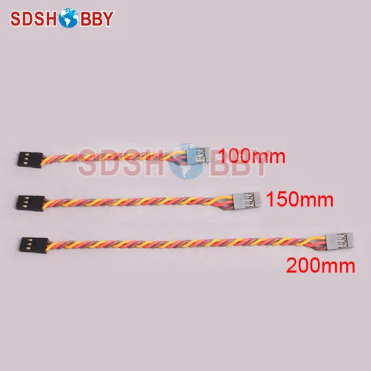 10pcs* 26#/ 26AWG Twisted Wire 15cm 150mm Connecting Line for Flight Control/ Male-male Servo Wire- JR/ Futaba color