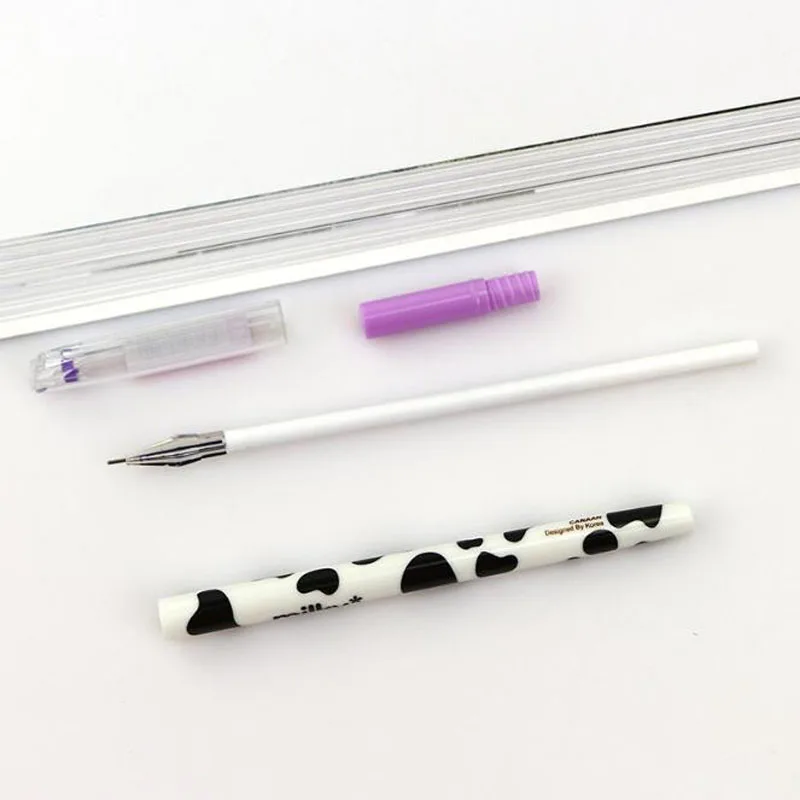 2pc Kawaii Milky Cow 12 Color Diamond Gel Pen Black Signature Pen Graffiti Painting School Supplies Stationery