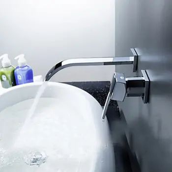 BAKALA Waterfall Widespread Moderní koupelnové umyvadlo Sanitární nástěnná baterie (chromovaná povrchová úprava) LT-322 10 nejlepší prodej sanitární keramika s kohoutkem - №1