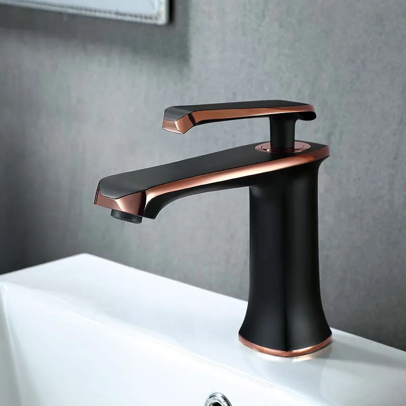 Bathroom Basin Faucet Total Brass Sink Mixer Tap Hot & Cold Single Handle Deck Mounted Chrome Lavatory Water Crane Faucet