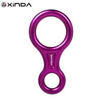 XINDA-cafín de escalada en roca con 8 formas, dispositivo de aseguramiento de figura de aluminio, descenso de rappel, 35KN, equipo de descenso de ocho anillos