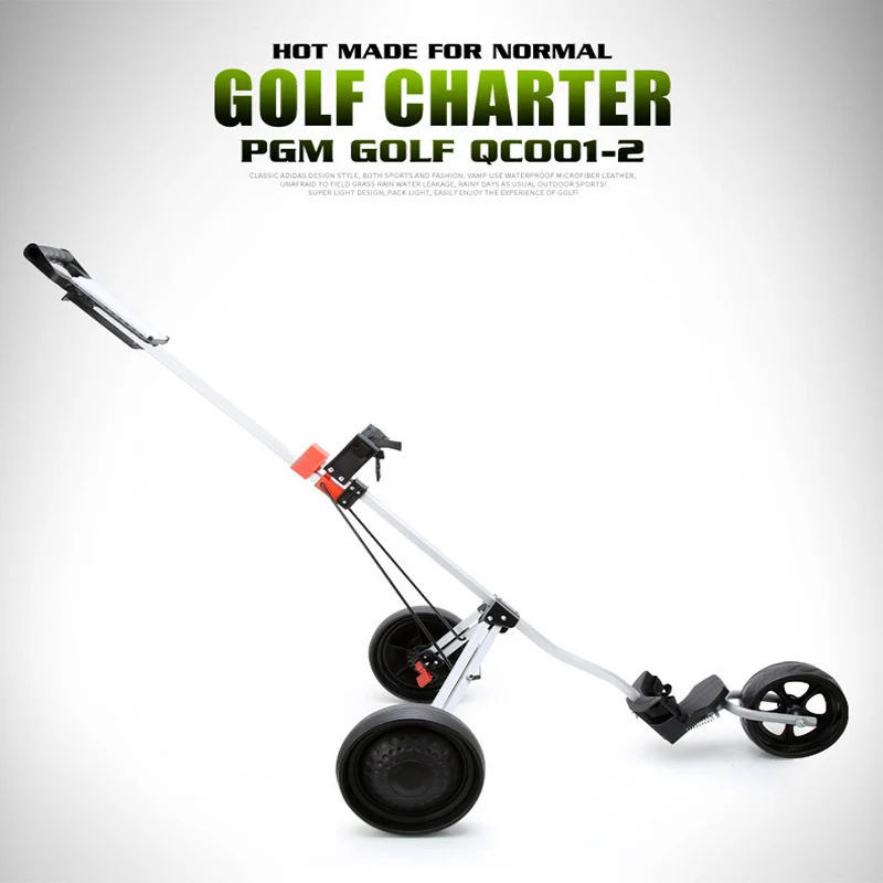 

PGM Golf Trolley Cart with Brake Golf Cart 3-wheels Push Pull Golf Cart, Aluminium Alloy Foldable Trolley Golf Accessories