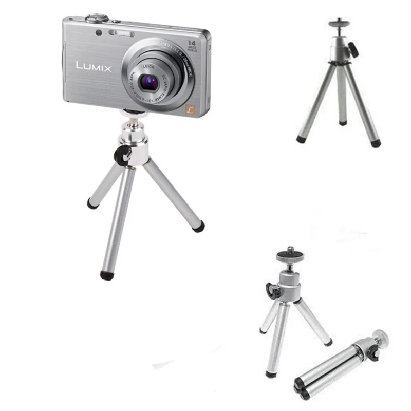 1PCS Mini Tripod Aluminum Metal Lightweight Tripod Stand Mount For Digital Camera Webcam Phone DV Tripod