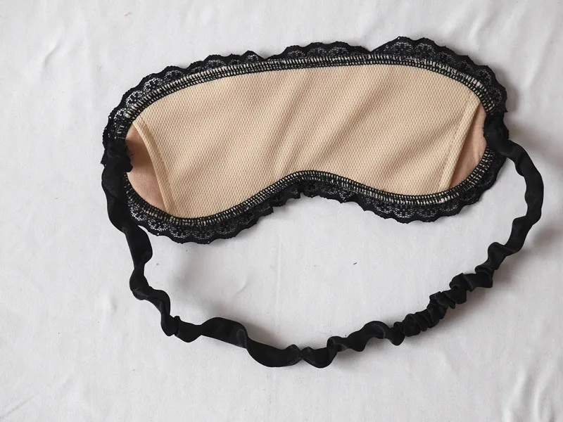 New 100% double pure Silk Eye Mask Sleeping Mask Eyeshade Soft and Smooth Hand Washable with princess charisma Lace design