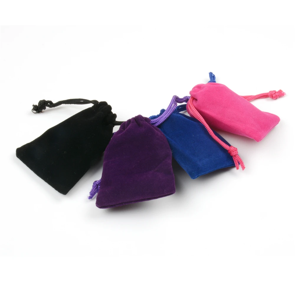 50pcs/lot 5x7cm 4 Colors Velvet Bag Jewelry Package Bag Wedding Christmas Boutique Packaging Velvet Gift Bags & Pouches