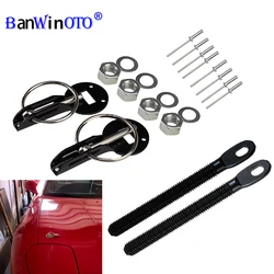 Universal Cars Accessaries zestaw do montażu na kapturze ze stopu aluminium zestaw do zamka maski Car Styling tuning zestaw do zamka w dół zatrzask zatrzaski
