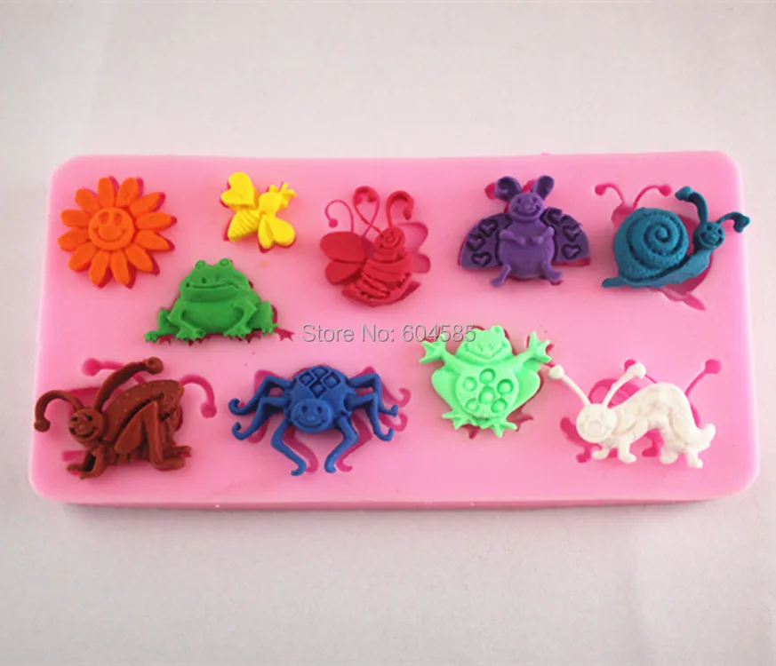 Summer Grass theme candy mold, Sugarcraft fondant gunpaste cake decoration cupcake topper icing sugarpaste silicone mould,