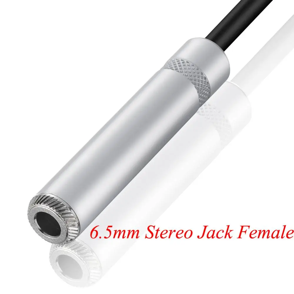 Bochara-cable convertidor macho a hembra de 3,5mm, 6,5mm, blindado, 30cm