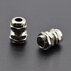 2 Pcs Stainless Steel PG7 3.0-6.5mm Waterproof Connector Cable Gland