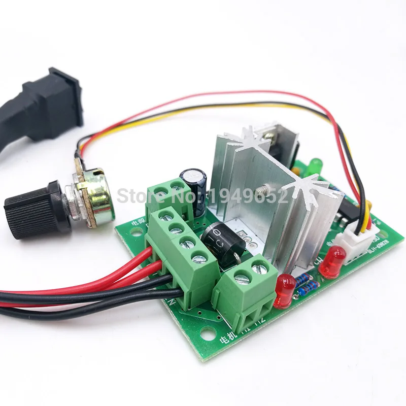 10V 12V 24V 36V PWM DC controller with Positive inversion switch PWM DC controller for DC motor speed controller 150W