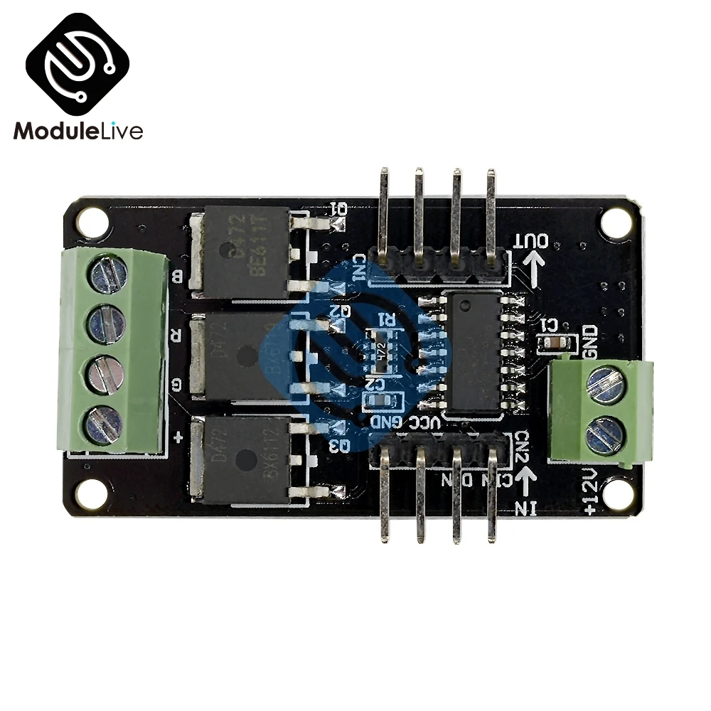 Untuk Sistem MCU Modul Driver Strip LED V1.0 untuk Arduino STM32 AVR 12VDC RGB Warna Penuh untuk Papan Arduino R3