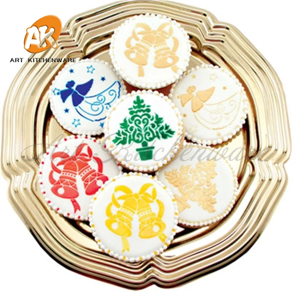 Mini Christmas Stencil Cookie Tops,Stencil Cake Tools,Christmas Decoration Supplies,Cookie Cake Stencil Decoration Tool ST-514