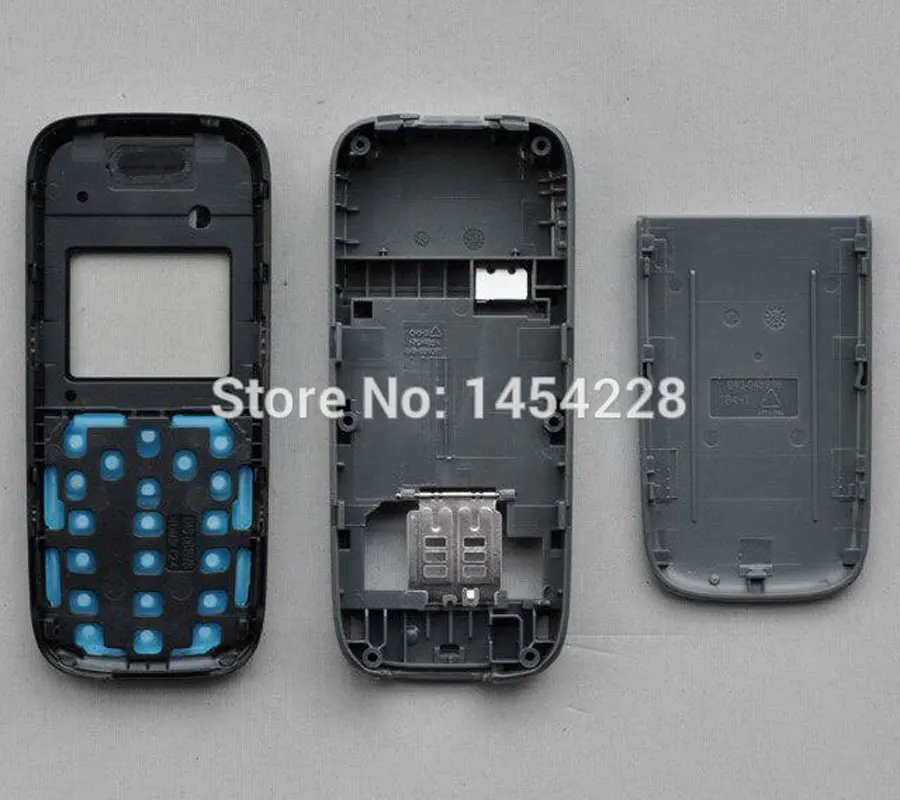 Full Housing Case Cover Facing Frame + Middle + Back Cover + Keypad For Nokia 1208 Cell Phone Part