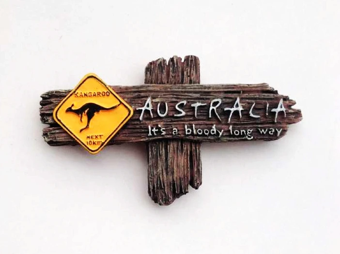 Australian Kangaroo Signpost Sydney Melbourne Perth Fridge Magnets Tourism Souvenir Refrigerator Magnetic Stickers Home Decor