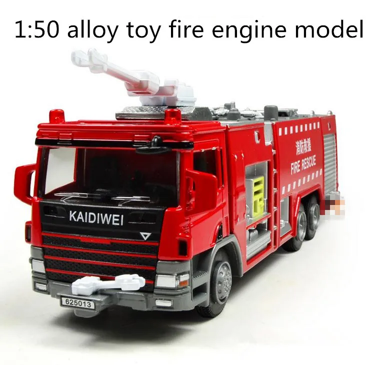 Hot sale car toy model ! 1:50 alloy glide toy fire engine model, Free shipping, Baby educational toys