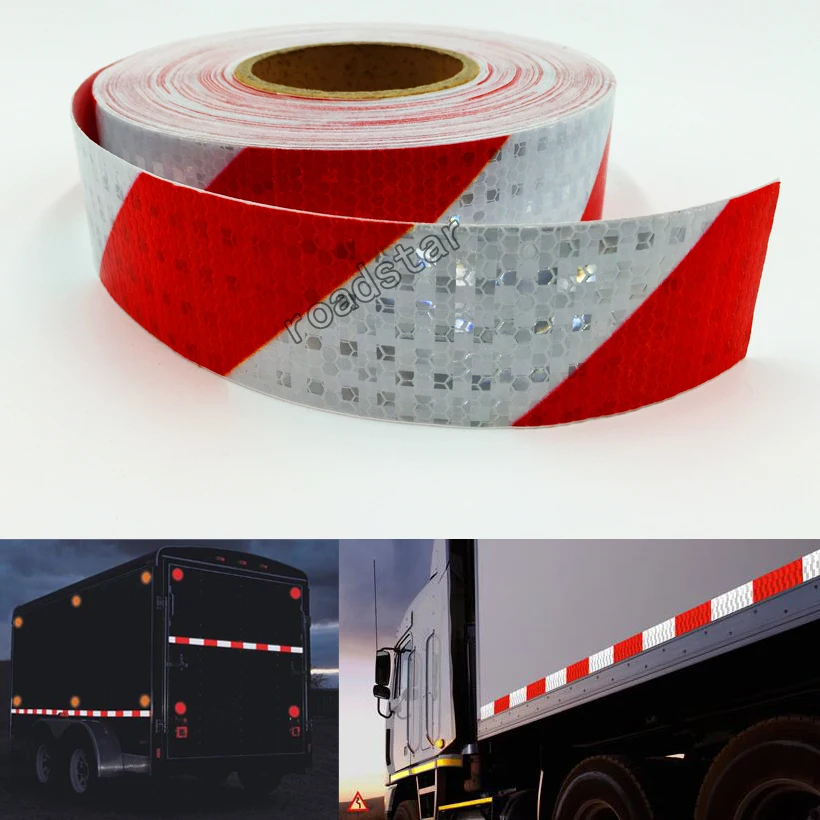 Roadstar 50mmx 1M Reflecterende Tape Sticker Voor Auto Fiets Stickers Decoratie Waarschuwingstape Voor Verkeersveiligheid