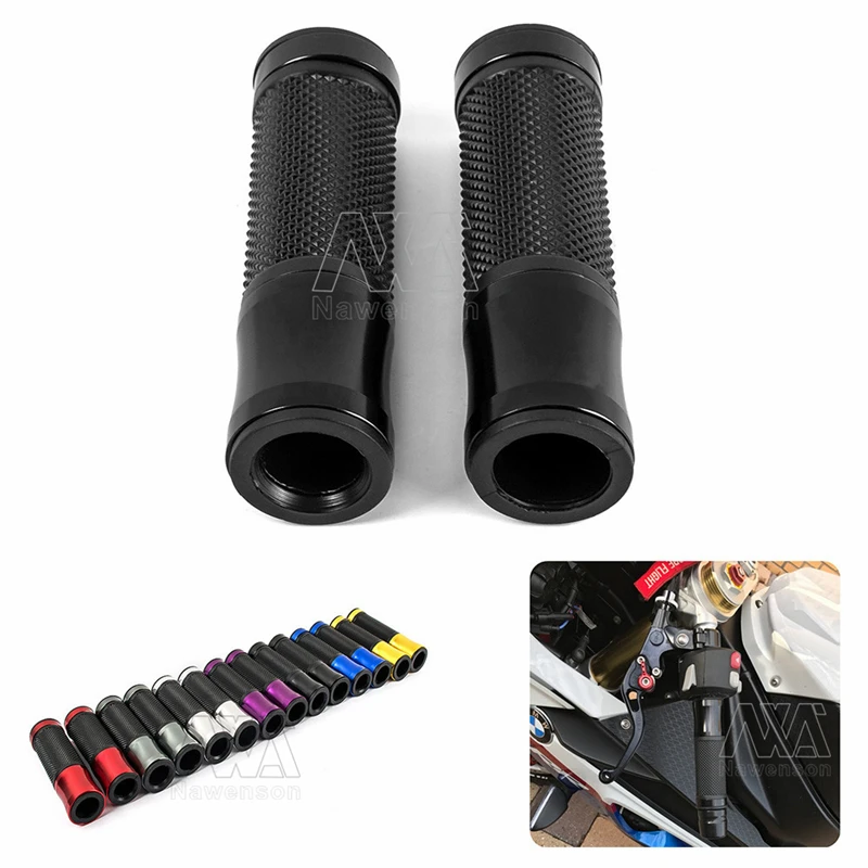 Aluminum Rubber 7/8 inch 22mm Motorcycle Grips Hand Grips Handlebar Universal Pit Bike Motocross Motorbike Multi Colors