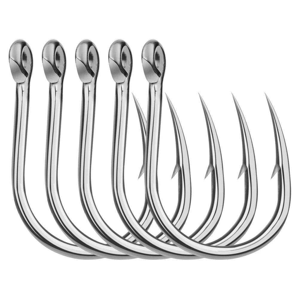 PROBEROS Saltwater Fishing Hooks 20pc Jigging Hooks 1/0#-13/0# Stainless Steel Fishhooks Single Jig Hooks Pesca Tackle