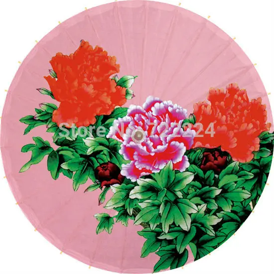 Dia 50CM chinese classical unique red peony oiled paper umbrella Bamboo handmade traditional decoration dance gift umbrella